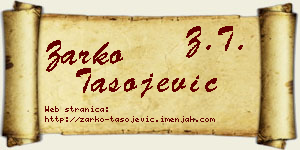Žarko Tasojević vizit kartica
